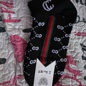 Black  and grey Patterned women Socks set of two Pair